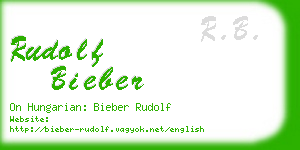 rudolf bieber business card